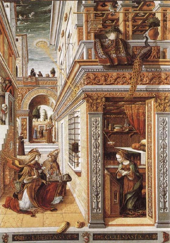 Carlo Crivelli Annunciation with St Emidius Norge oil painting art